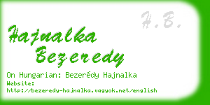 hajnalka bezeredy business card